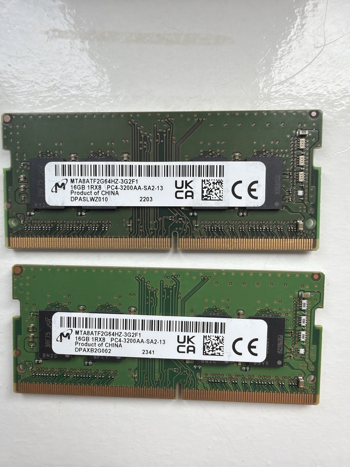 32GB Kit (2x16GB) Micron DDR4 3200MHz Laptop RAM SODIMM PC4-3200AA