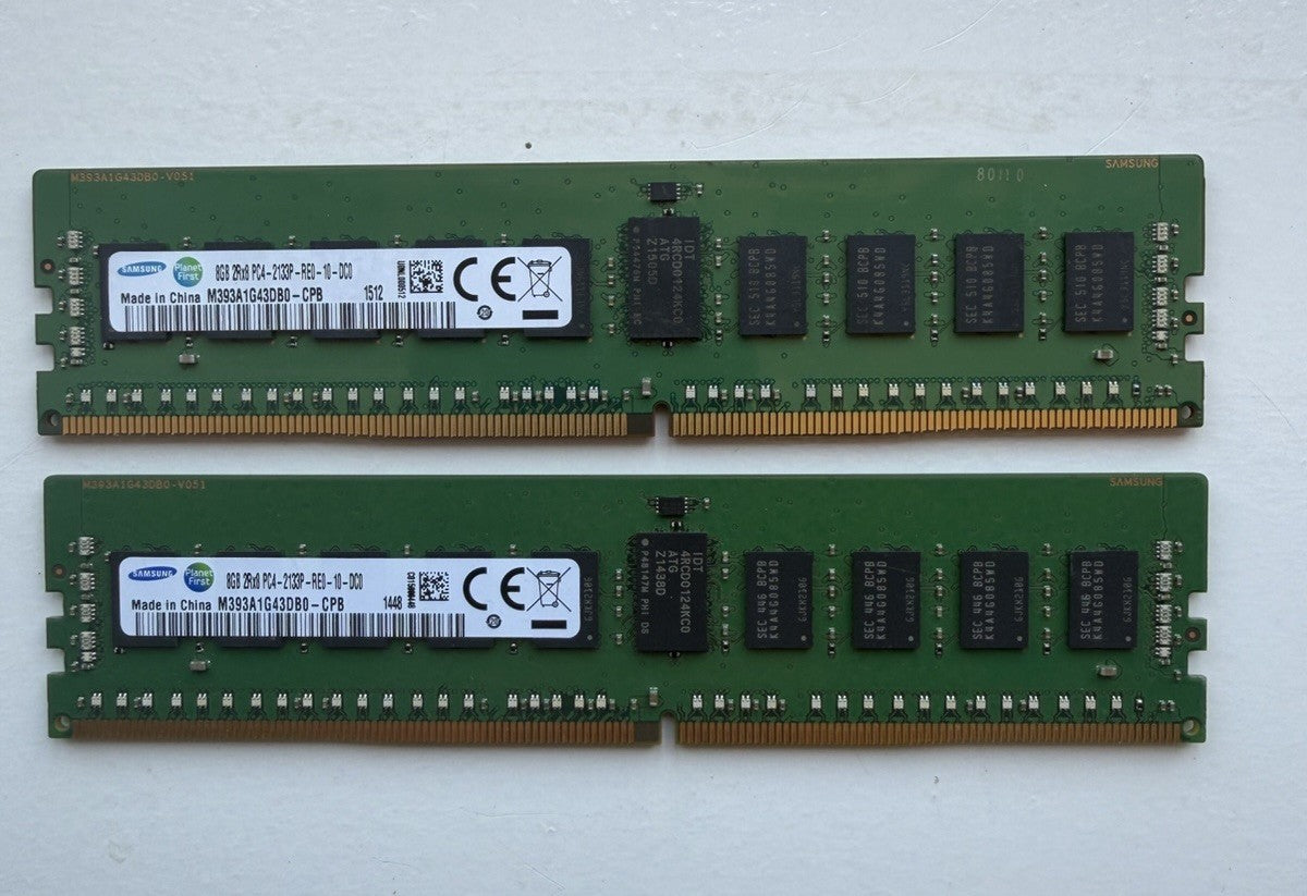 16GB Kit (2x8GB) Samsung DDR4 ECC Registered Server RAM PC4-2133P RDIMM