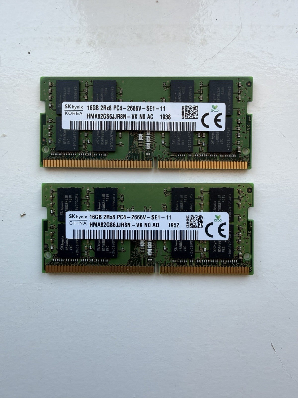 32GB Kit (2x16GB) SK hynix DDR4 2666MHz Laptop RAM SODIMM PC4-2666V