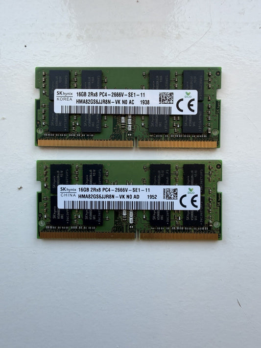 32GB Kit (2x16GB) SK hynix DDR4 2666MHz Laptop RAM SODIMM PC4-2666V