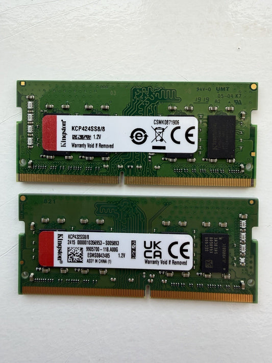 16GB Kit (2x8GB) Kingston DDR4 2400MHz Laptop RAM SODIMM PC4-19200