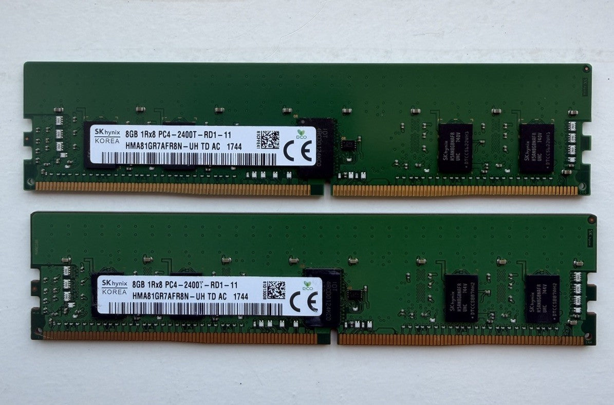 16GB Kit (2x8GB) SK hynix DDR4 ECC Registered Server RAM PC4-2400T RDIMM