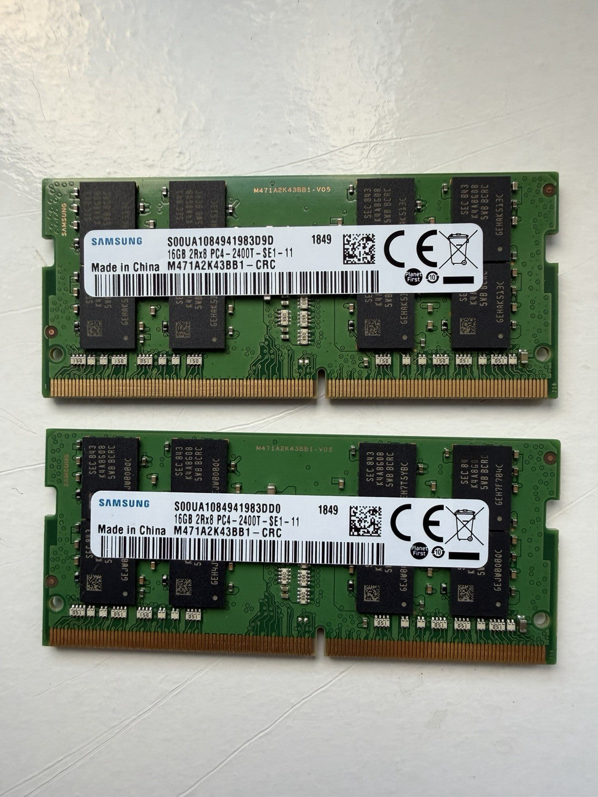 32GB Kit (2x16GB) Samsung DDR4 2400MHz Laptop RAM SODIMM PC4-2400T 2Rx8 Memory
