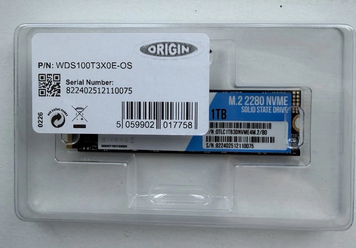Origin Inception 1TB NVMe M.2 2280 SSD PCIe Gen3 Internal Solid State Drive