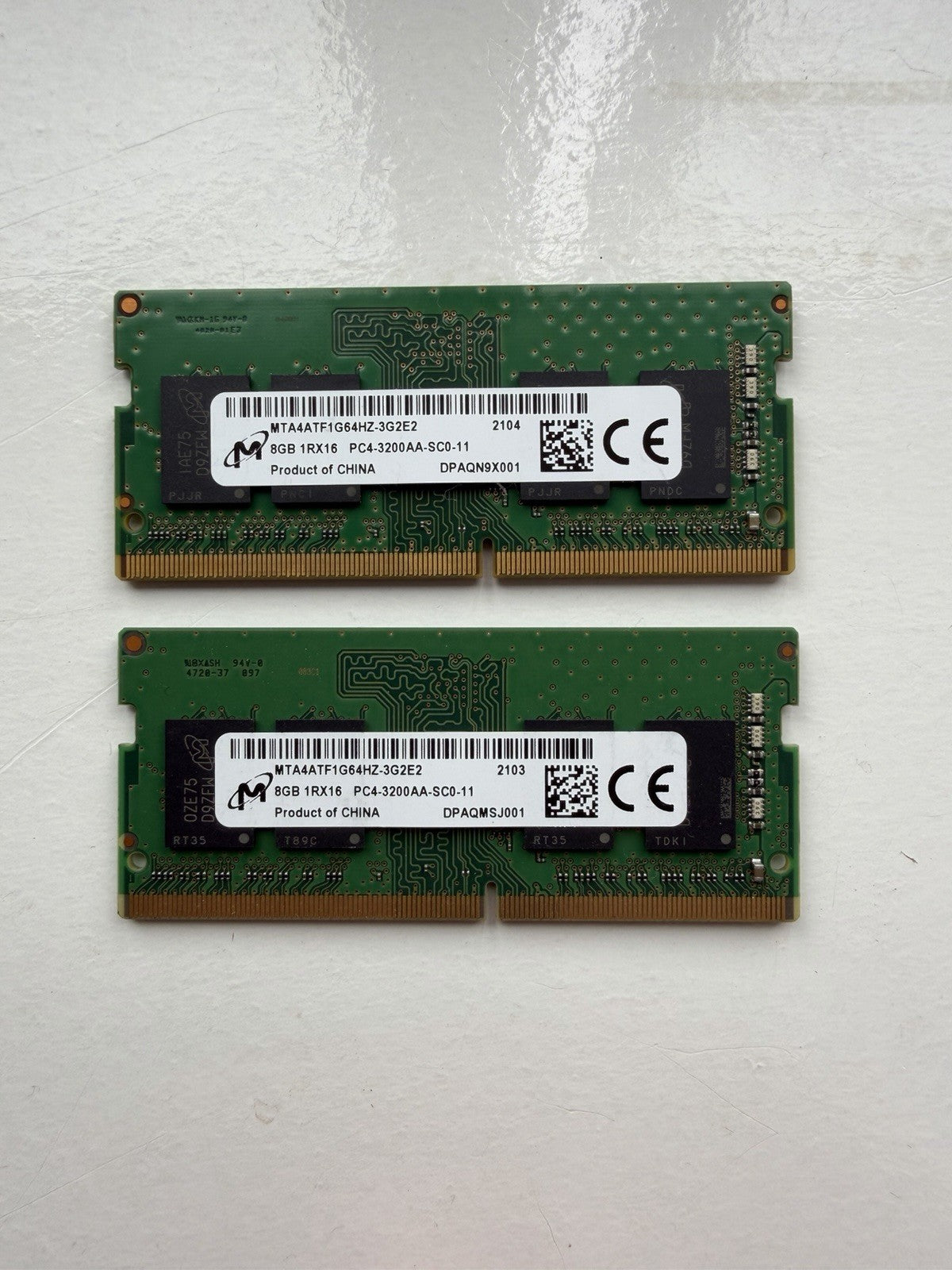 16GB Kit (2x8GB) Crucial Micron DDR4 3200MHz Laptop RAM SODIMM PC4-3200AA 1Rx16