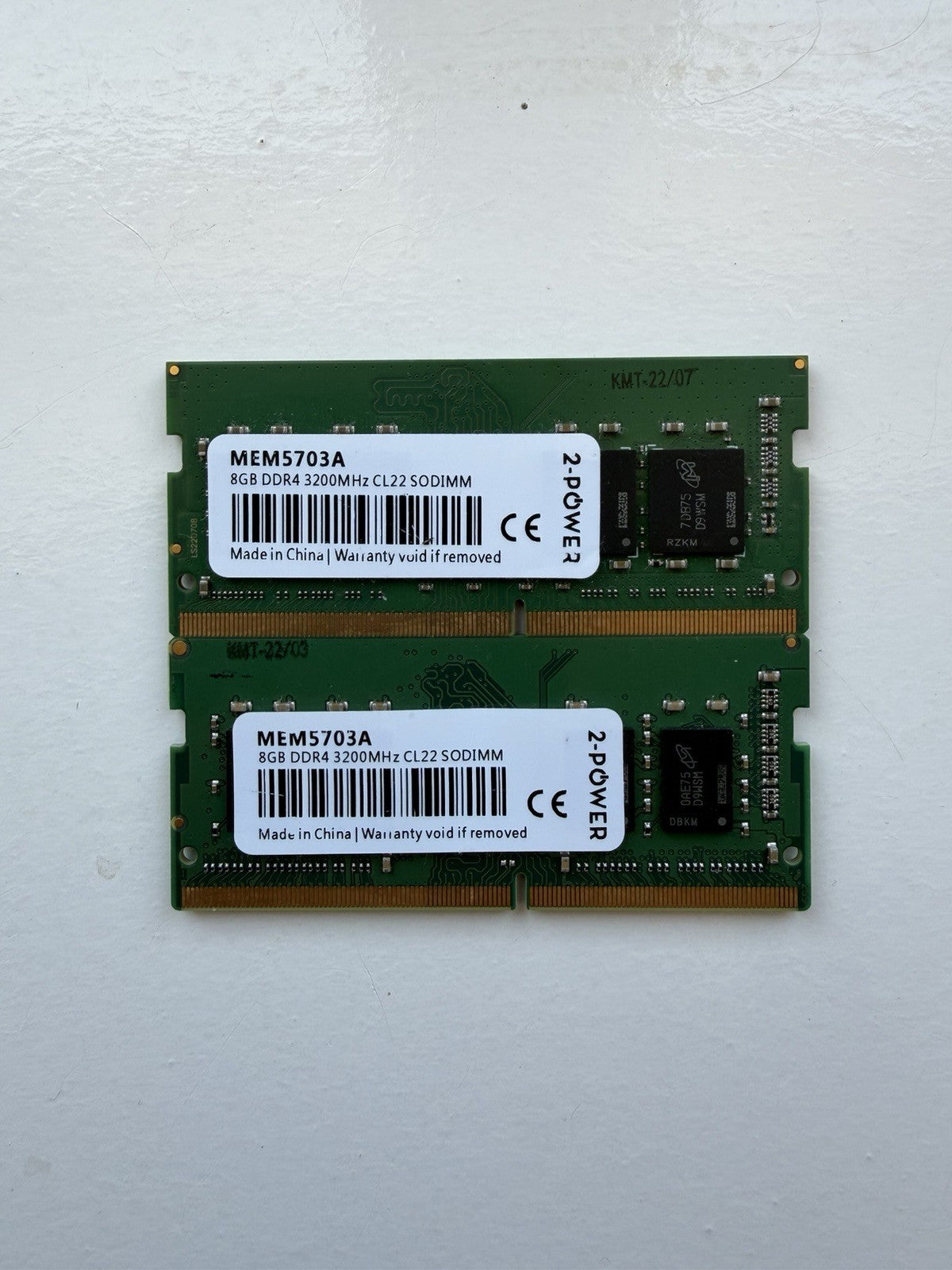 16GB Kit (2x8GB) DDR4 3200MHz Laptop RAM SODIMM PC4-3200 CL22 MEM5703A