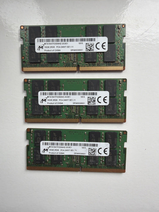16GB DDR4 2400MHz Micron Laptop RAM SODIMM PC4-2400T CL17